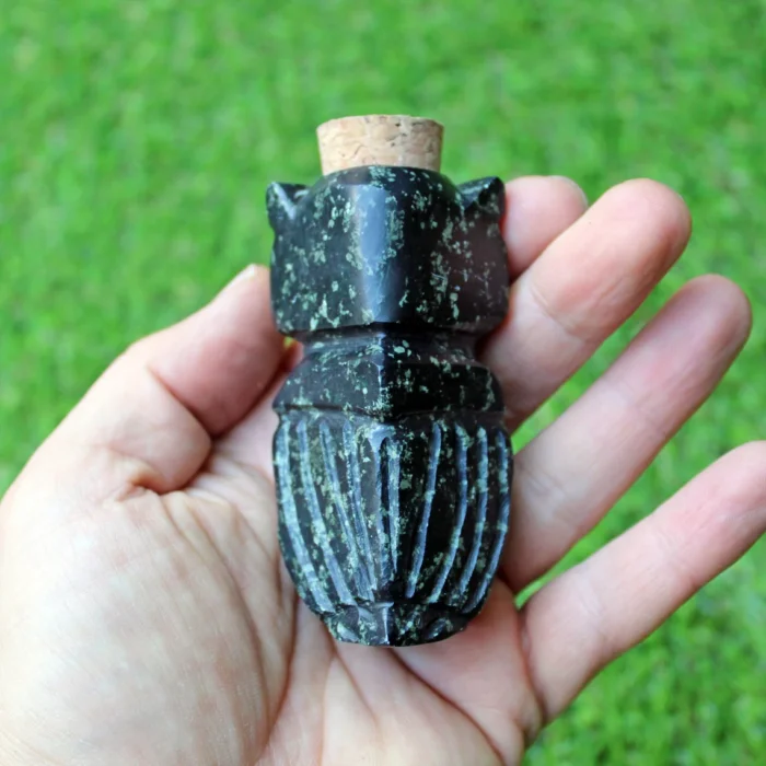 Owl Head Hapeh Bottle | Made of Machu Picchu Stone | Washable