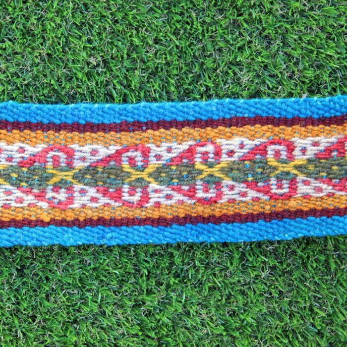 Handwoven Q’ero Chumpi Belt: Vintage Andean Energy Belt 155 cm x 8 cm