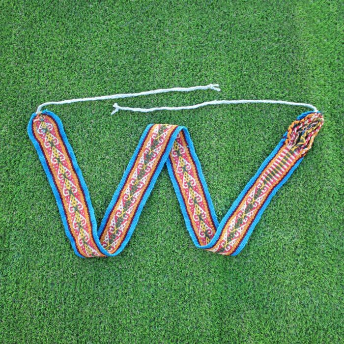 Handwoven Q’ero Chumpi Belt: Vintage Andean Energy Belt 155 cm x 8 cm