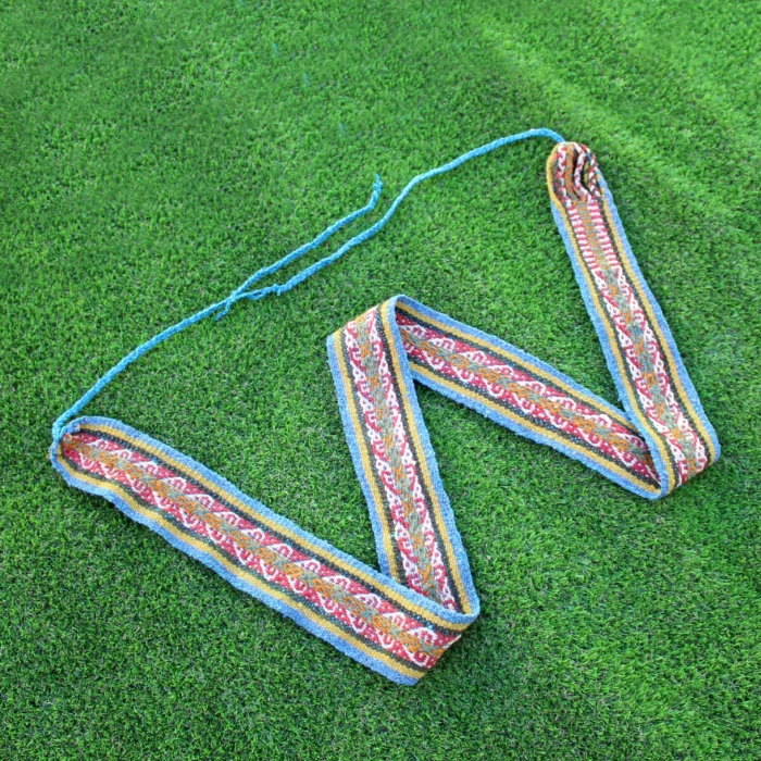 Handwoven Q’ero Chumpi Belt: Vintage Andean Energy Belt, 180 cm x 7.5 cm