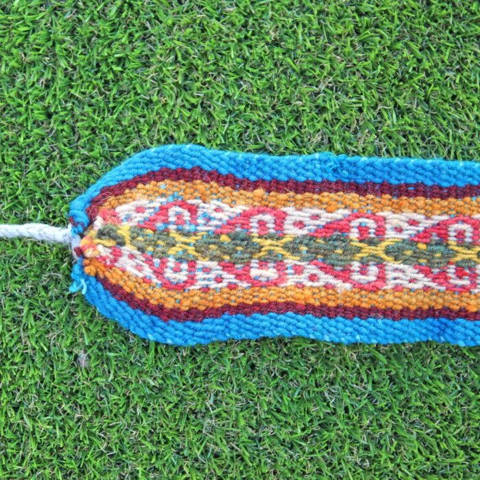 Handwoven Q’ero Chumpi Belt: Vintage Andean Energy Belt 155 cm x 8 cm