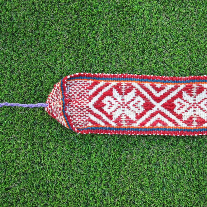 Handwoven Q’ero Chumpi Belt: Vintage Andean Energy Belt 194 x 10 cm