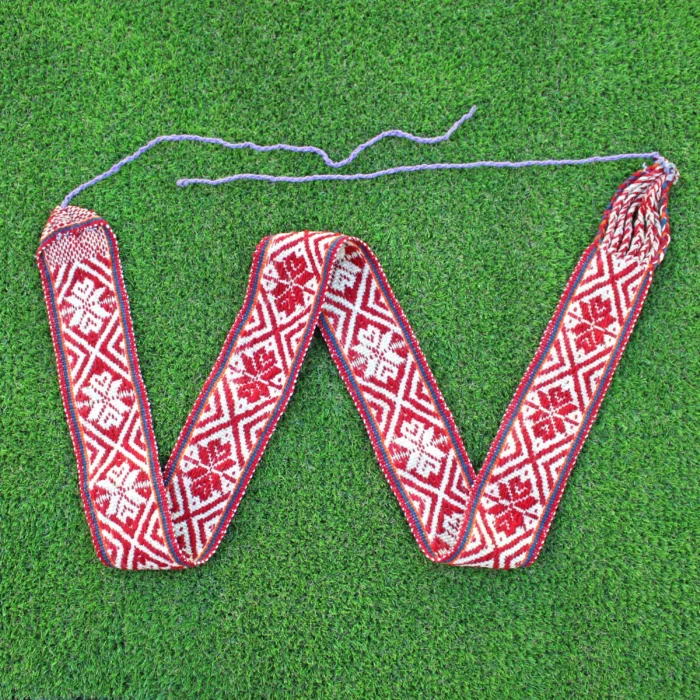 Handwoven Q’ero Chumpi Belt: Vintage Andean Energy Belt 194 x 10 cm