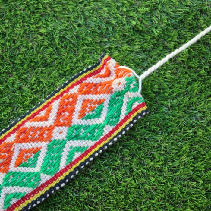 Handwoven Q’ero Chumpi Belt: Vintage Andean Energy Belt, 188 cm x 9 cm