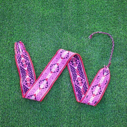 Handwoven Q’ero Chumpi Belt: Vintage Andean Energy Belt 140 x 9.5 cm