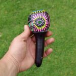 Shamanic Rattle from Peru | Made of Gourd | Decorated Andean Figure