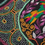 Shipibo Embroidery Altar Cloth: Amazonian Shaman Art 68 cm x 67 cm