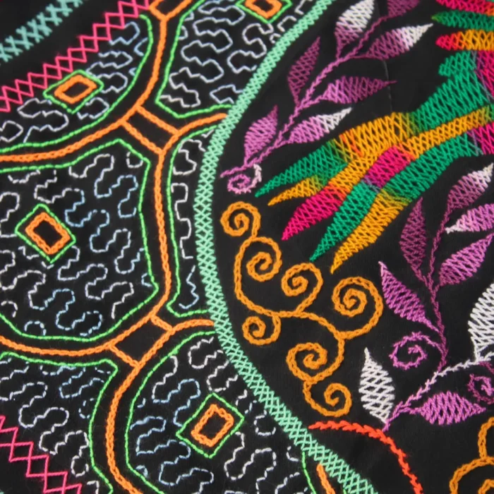 Shipibo Embroidery Altar Cloth: Amazonian Shaman Art 68 cm x 67 cm