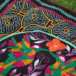 Shipibo Embroidery Altar Cloth: Amazonian Shaman Art 68 cm x 67 cm
