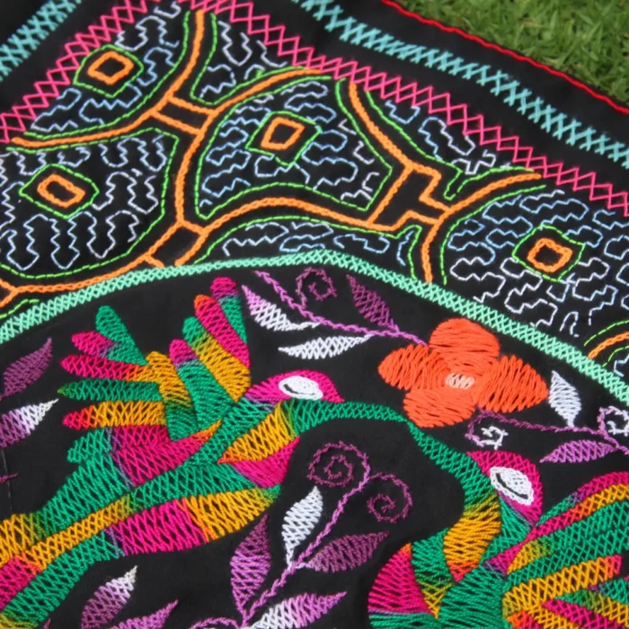 Shipibo Embroidery Altar Cloth: Amazonian Shaman Art 68 cm x 67 cm