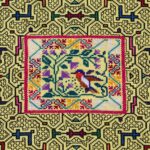 Shipibo Altar Cloth made by Shipibo Female Shaman | 72 cm x 65 cm | Shipibo Embroidery | Ayahuasca vision pattern