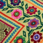 Shipibo Altar Cloth made by Shipibo Female Shaman | 72 cm x 65 cm | Shipibo Embroidery | Ayahuasca vision pattern