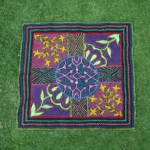Shipibo Altar Cloth made by Shipibo Female Shaman | 72 cm x 67 cm | Shipibo Embroidery | Ayahuasca vision pattern