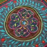 Shipibo Altar Cloth made by Shipibo Female Shaman | 90 cm x 86 cm | Shipibo Embroidery 