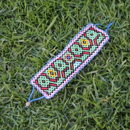 Shipibo Ceremonial Bracelet | Unisex Handmade From The Shipibo Tribe | 21 cm x 5 cm (Incl. Closures) | Sacred Beaded Bracelet