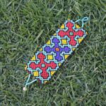 Shipibo Ceremonial Bracelet | Unisex Handmade From The Shipibo Tribe | 21 cm x 6 cm (Incl. Closures) | Sacred Beaded Bracelet