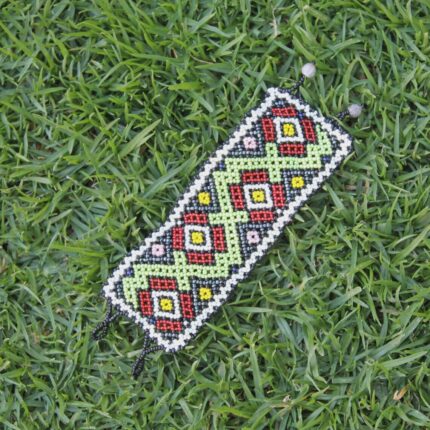 Shipibo Ceremonial Bracelet | Unisex Handmade From The Shipibo Tribe | 18.5 cm x 5.5 cm (Incl. Closures) | Sacred Beaded Bracelet