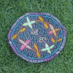 Shipibo Altar Cloth made by Shipibo Female Shaman | 27 cm in diameter | Traditional Shipibo Embroidery | Ayahuasca vision