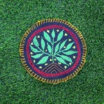 Shipibo Altar Cloth made by Shipibo Female Shaman | 20 cm in diameter | Traditional Shipibo Embroidery | Ayahuasca vision pattern